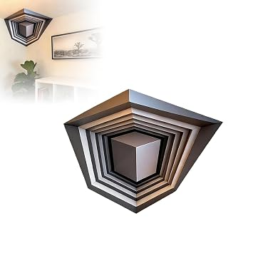 3 Pieces Impossible Corners Wall Stickers 3D Illusion Corner Wall Decor Removable Peel and Stick for Living Room Office Bedroom