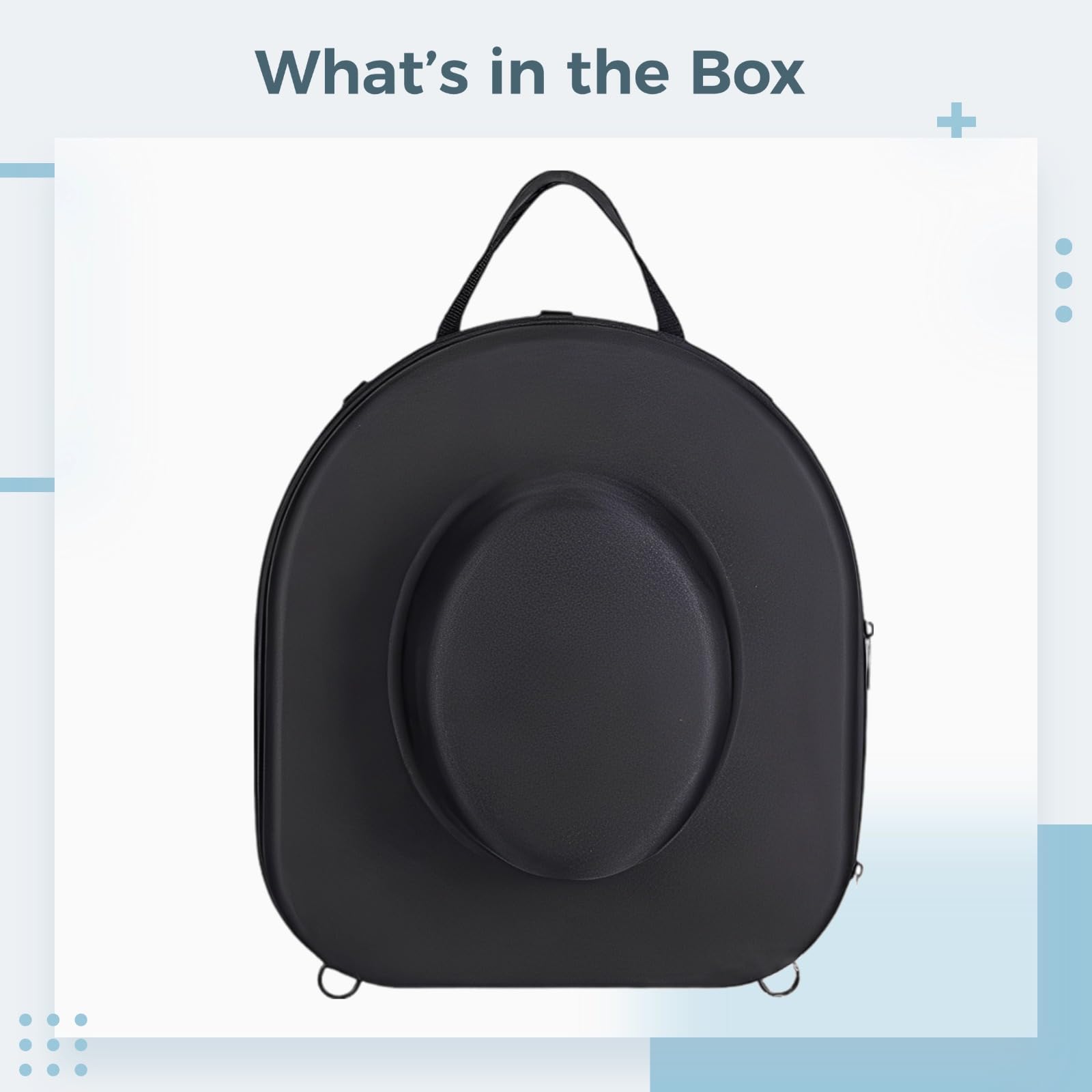 Cowboyhut-Reisetasche, 38,5 cm, harte Tragetasche, bruchsicherer Cowboyhuthalter zur Aufbewahrung, schützende Westernhut-Transporttasche, inklusive verstellbarem Schultergurt