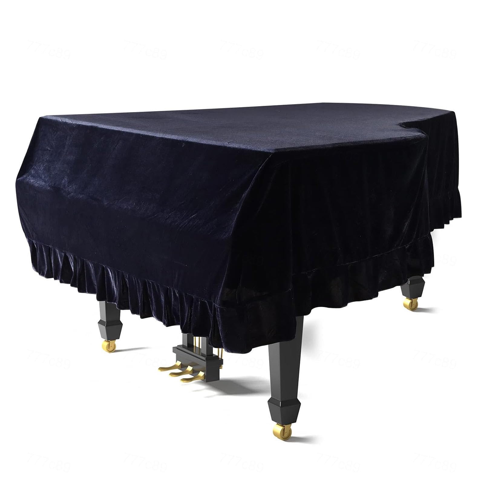 Flügel-Abdeckung, Leichte, Luxuriöse, Weiche Und Hochwertige Oberfläche Klaviertastatur-Abdeckung Leicht zu Reinigen Flügel-Abdeckung,Blue-230cm