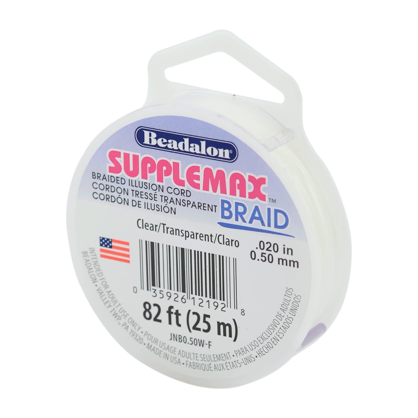 Amazon.com: Beadalon SuppleMax Braid Illusion Beading Cord