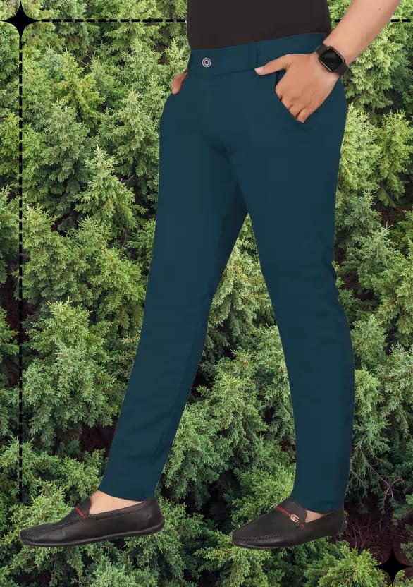Image of Men's Slim Fit Casual Chinos Pants Stretch Cotton Trousers with Flat Front, Comfortable Everyday TS K023 Parent
