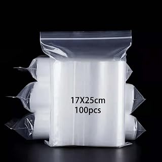newlng Small Plastic Bags 6.7x10"/17x25cm 100pcs Resealable Bags Clear Poly Baggies with Resealable Zip for Small Business, Craft, Jewelry, Clothing, T-Shirt, Sock, Underwear
