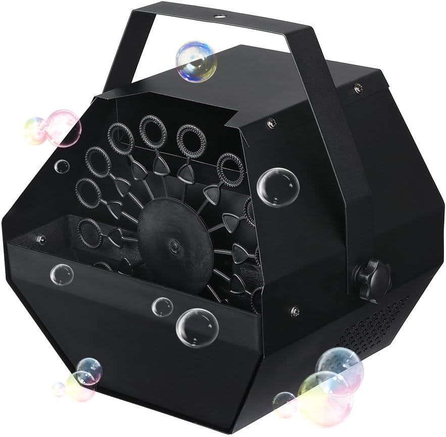 Bubble Machine - Professional Automatic Bubble Maker Machine Christmas Gift Portable Electric Bubble Blowing Machine Blower for Kids Parties Wedding and Stage Show Outdoor or Indoor Use High Output