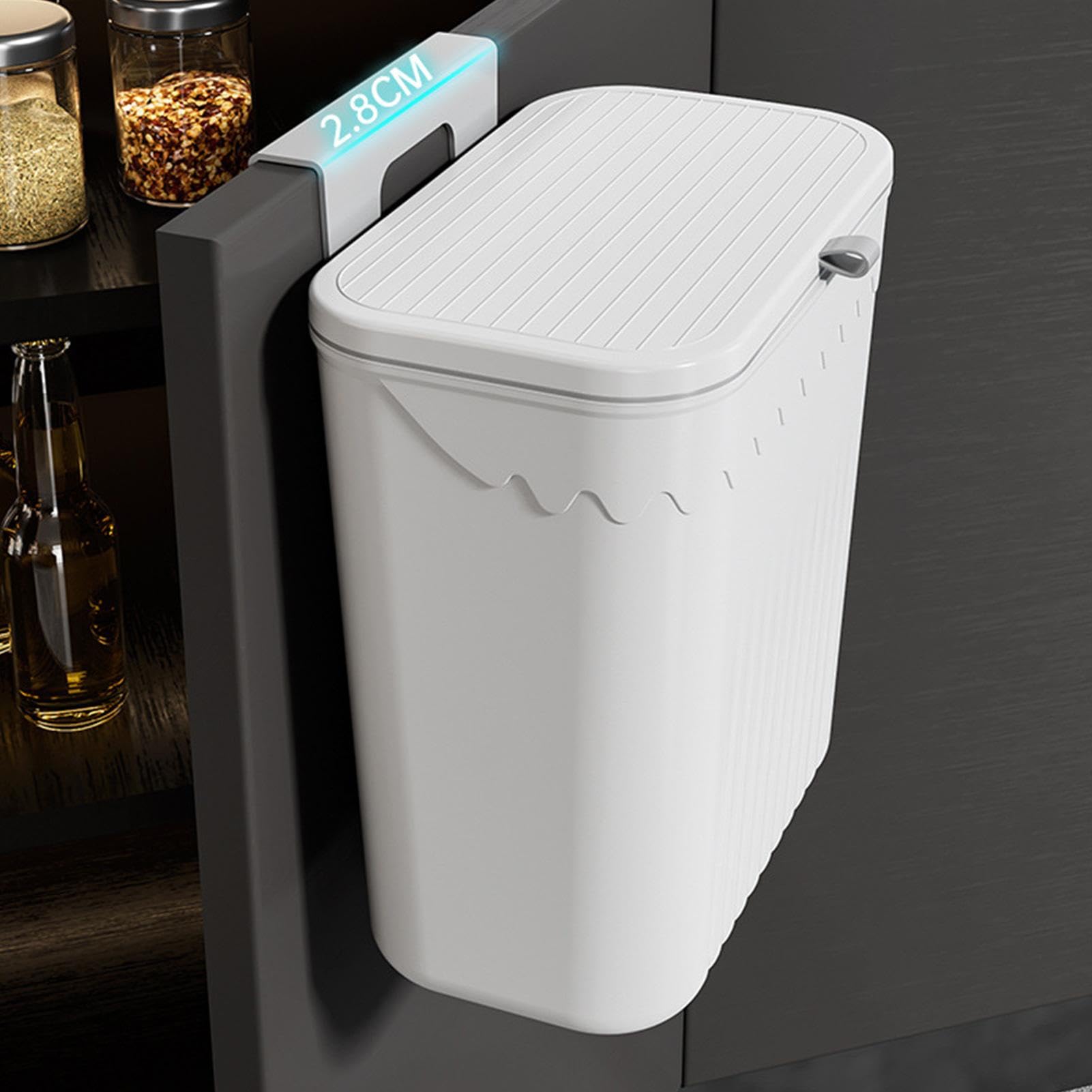 Pattumiera per porta, cestino da appendere su porte, cassetti e
