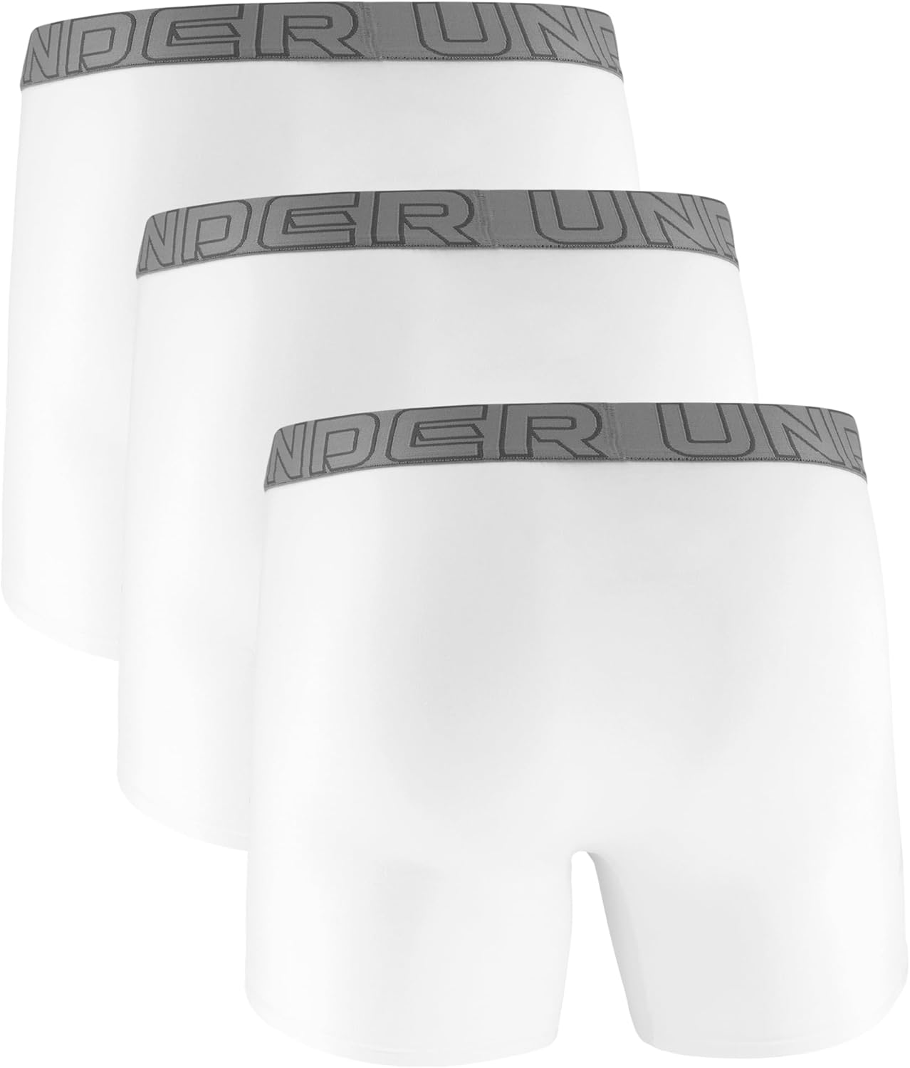 Under Armour mens 3-pack Performance Cotton Boxer Brief, 6" Inseam, All-day Comfort & Ultra-soft - Image 2