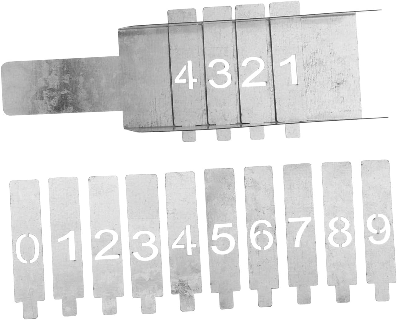 TEHAUX 1set Washable Number Stencils for Painting Iron Templates for Crafts Home Decor and Wood Projects Hollow Design for Easy Application