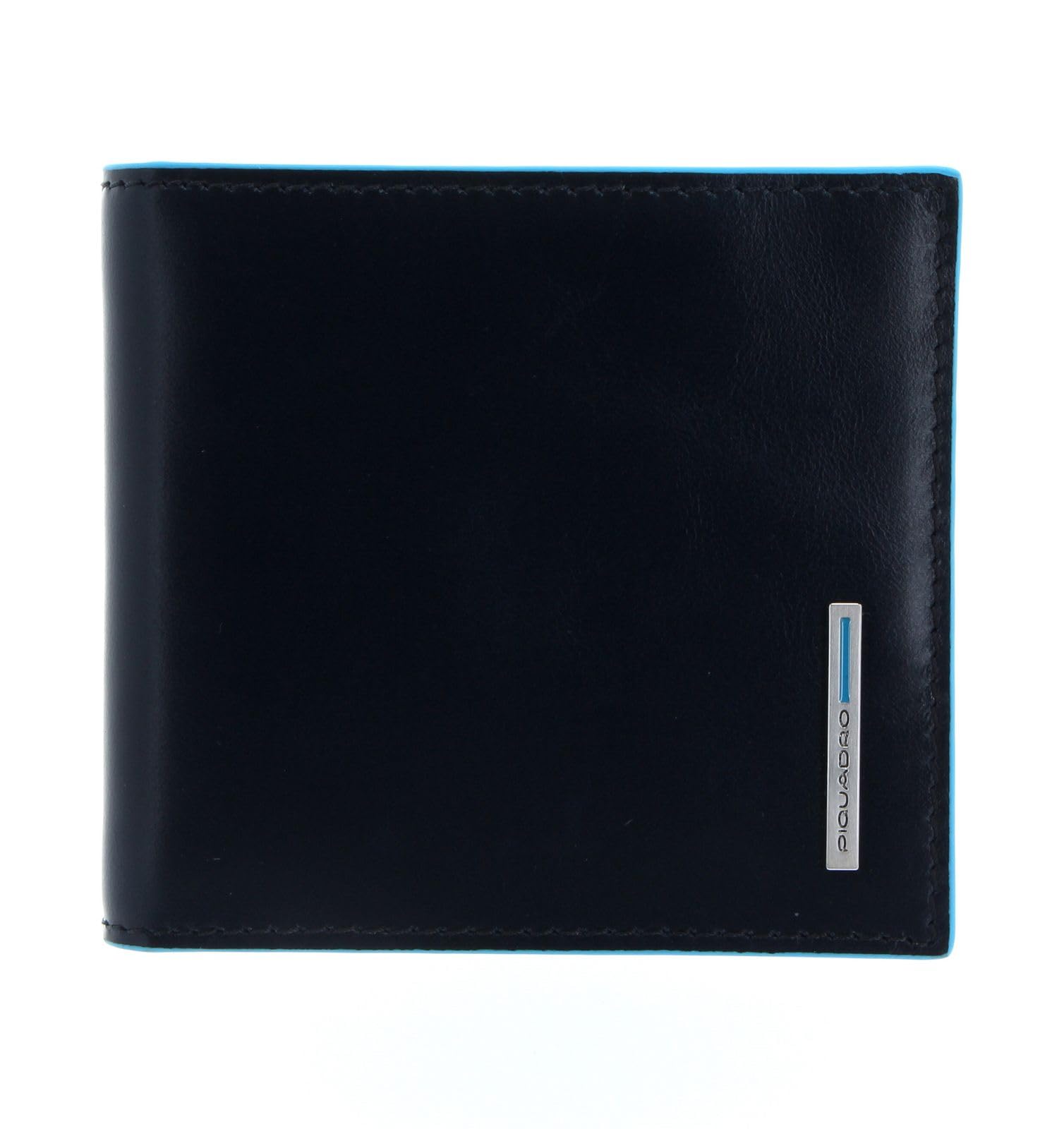 Piquadro PU1666B2/BLU2 Blue Square Portafogli in pelle, Blu, 10 cm