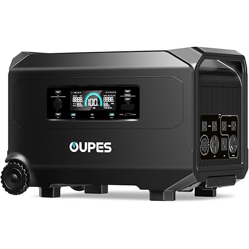 OUPES Guardian 6000 Portable Power Station, 4608Wh LiFePO4 Battery, 6000W Output (7200W Boost), 120V/240V Dual Voltage, Expandable to 41kWh, Home Transfer Switch Ready for Emergency Power Outages