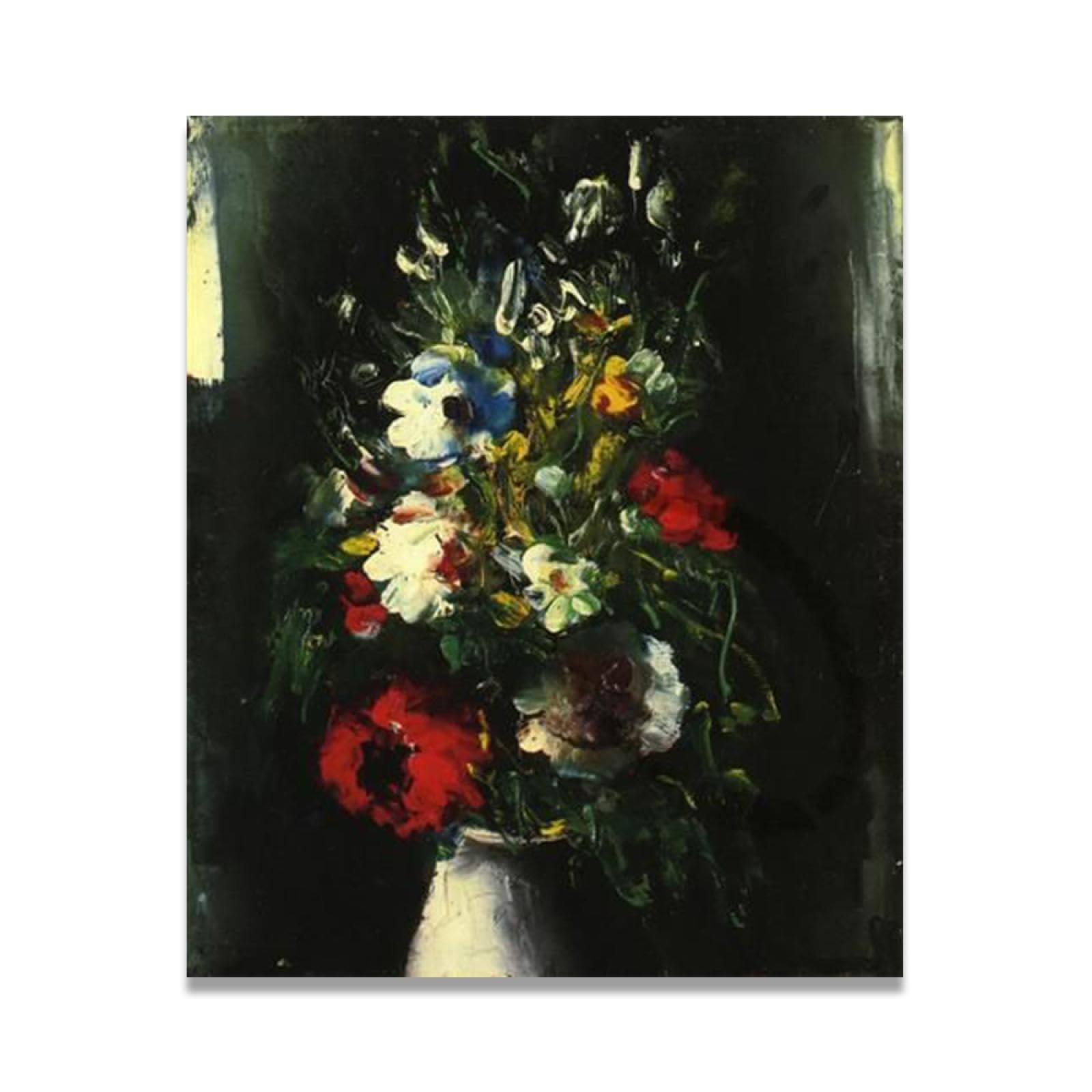 Tableaux décorations de bureau à domicile vase de fleurs 35x30 - 5