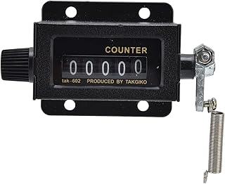 Mechanical Counter, Reset Function Durable Clear Glass Mirror Design Accurate 5 Digit Counting Tool Bale Counter Tally Counter for Printing