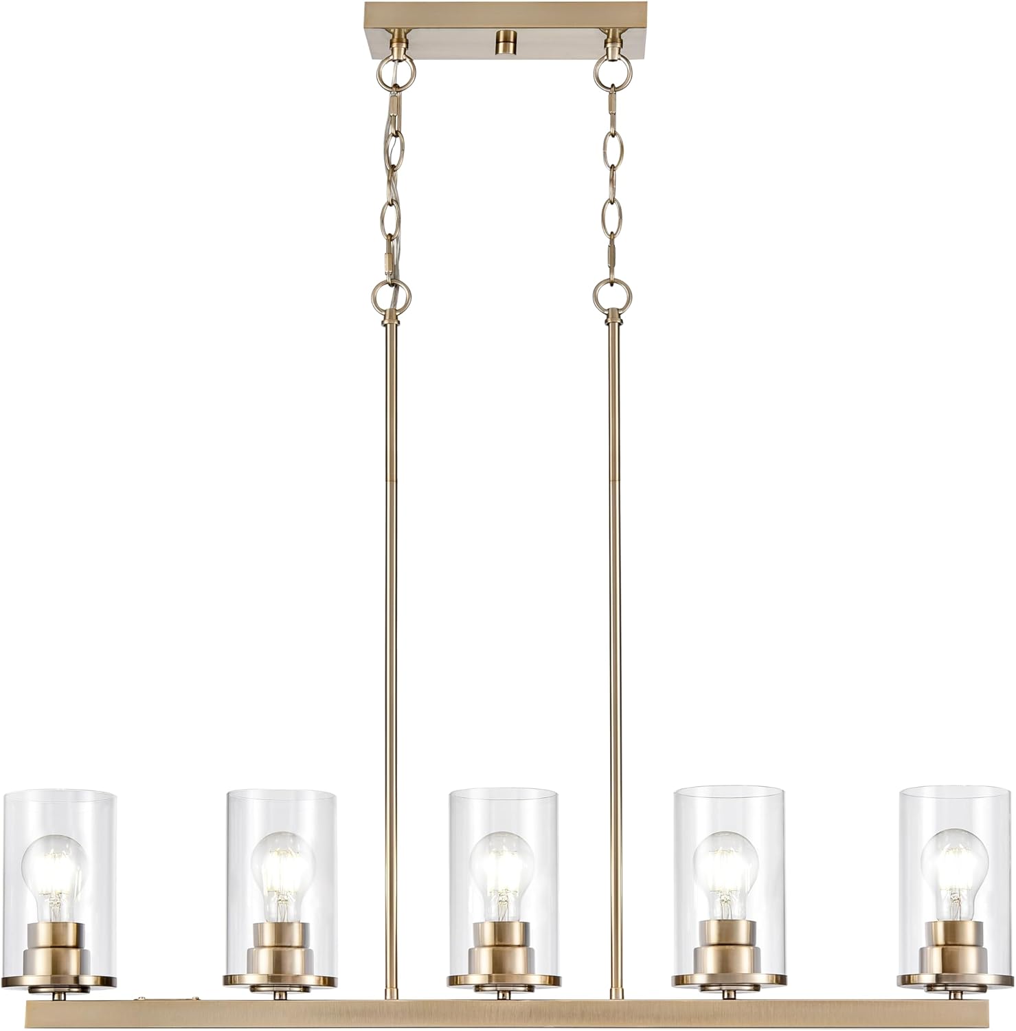 ML Lighting 2725-MG Verlana 35" Wide 5-Light Island - Modern Gold
