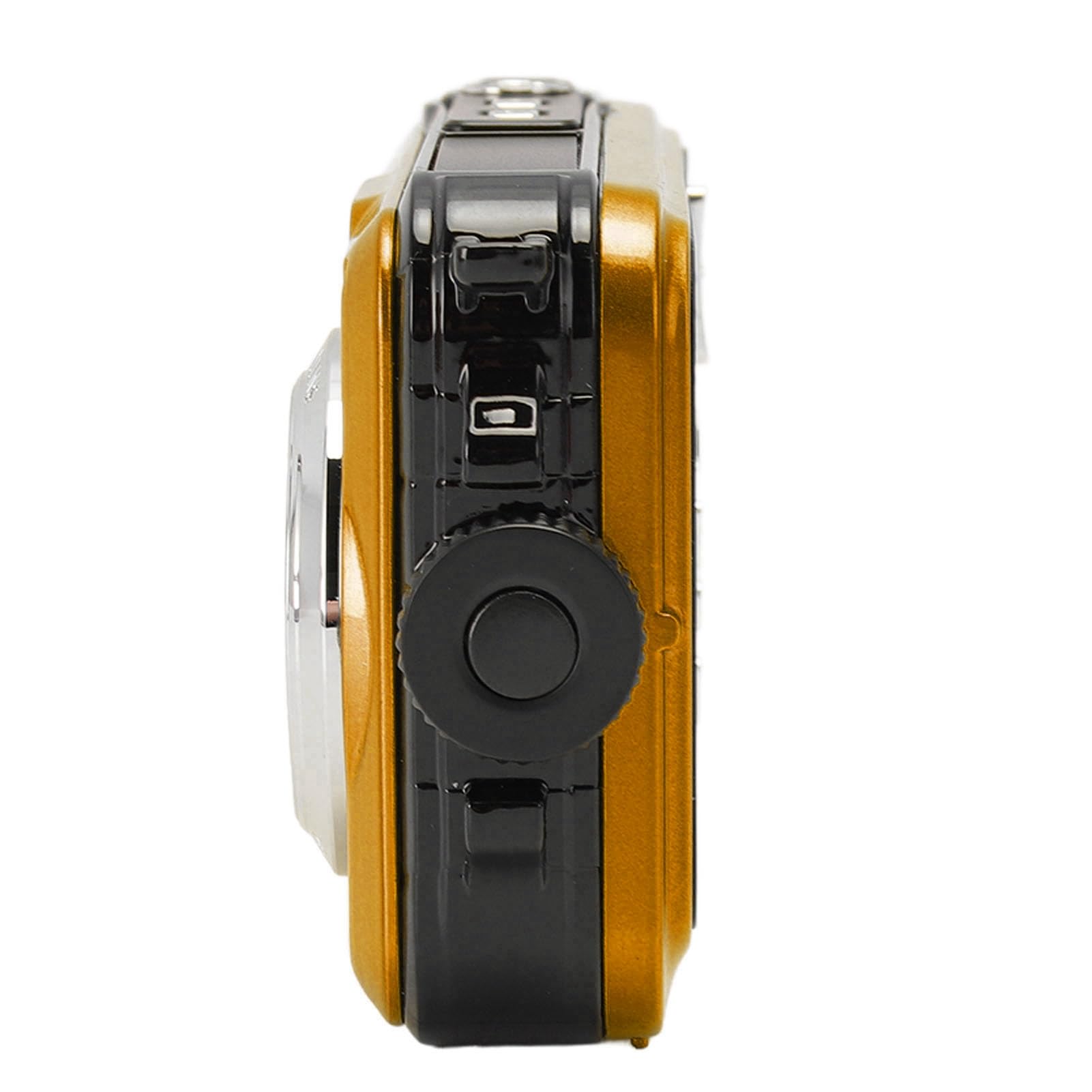 Podwodny Aparat 4K, Wodoodporny Aparat 56 MP z 16-krotnym Zoomem, Dwa Ekrany, Karta 64 GB, Automatyczne Ustawianie Ostrości, Kompaktowy Wodoodporny Aparat Cyfrowy 10FT (YELLOW)