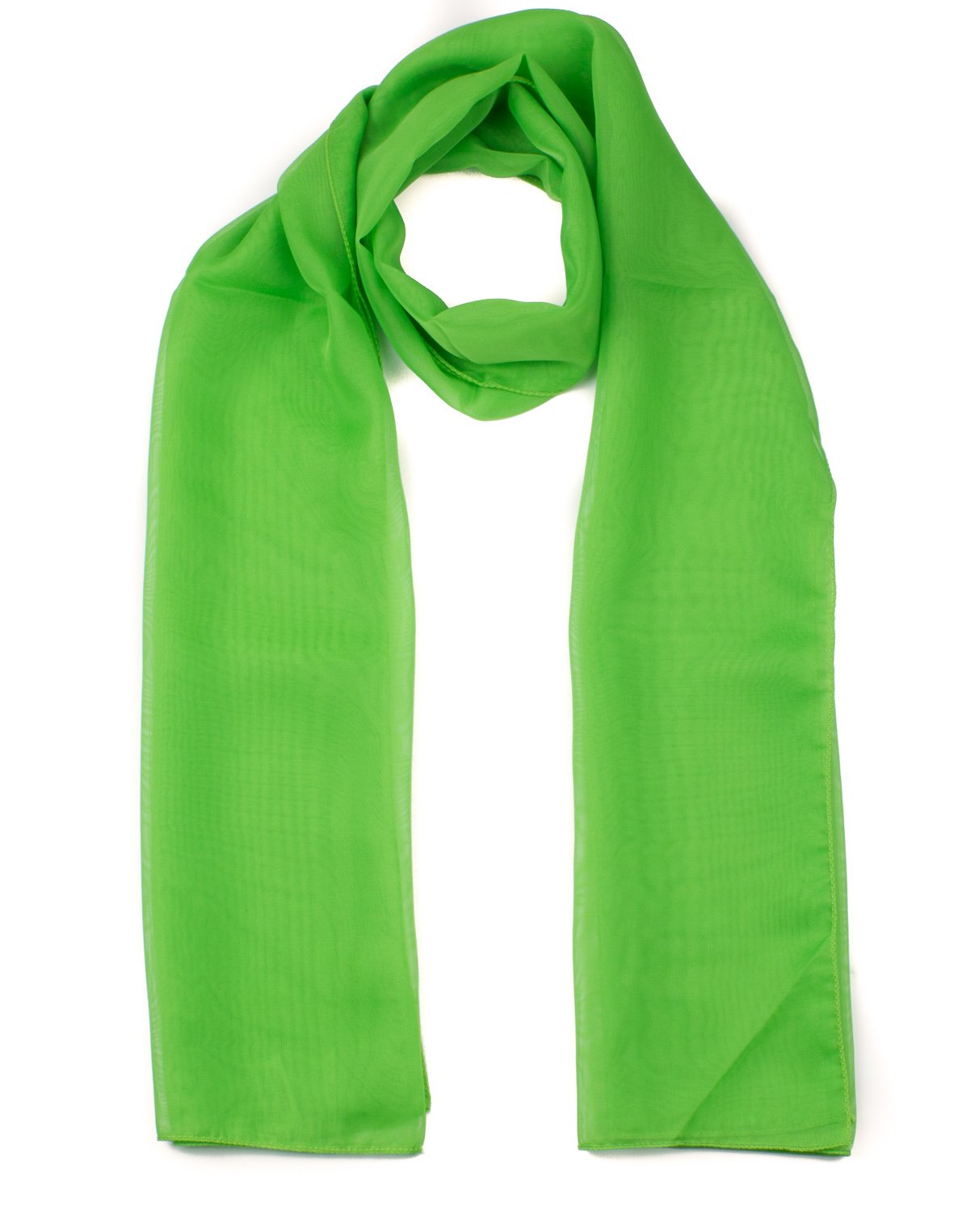 Mytoptrendz® Chiffon Scarf Sheer Soft Stole Plain Neck Wrap for Women Pretty Bright colour (Lime light green) LEE