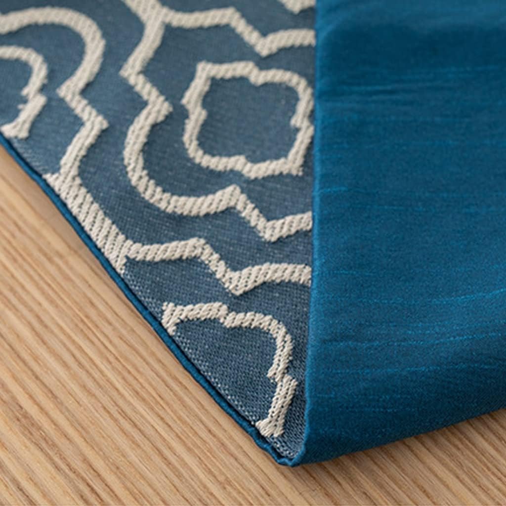 Turquoise Cotton Linen Table Runner with Dresser Scarf for Home Party Wedding Dining Table Decor(Black,32x220cm)