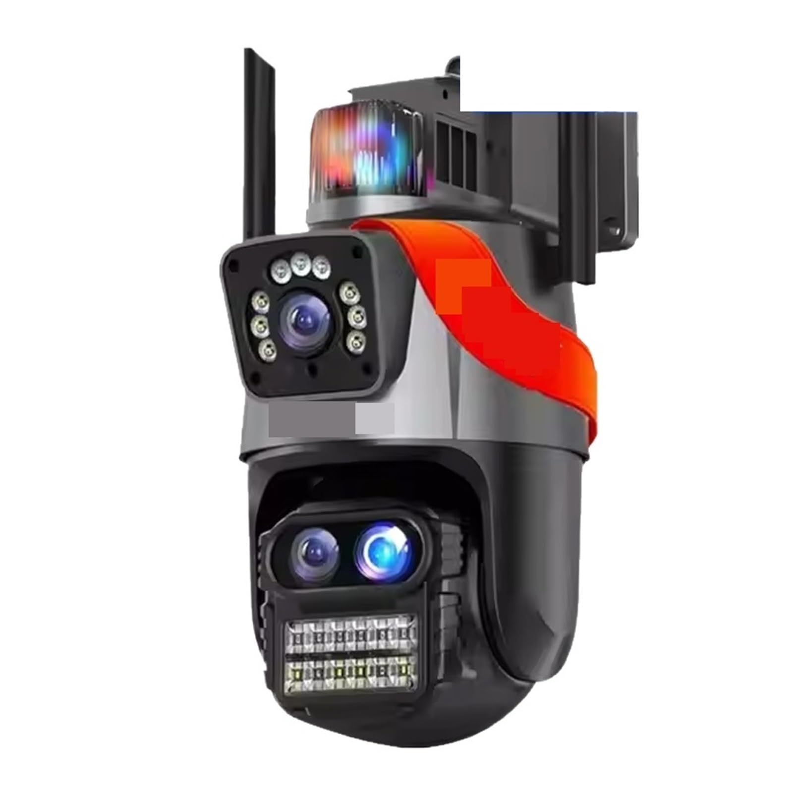 Kamery Monitoringu, Kamera PTZ 9MP 5K 8X zoom hybrydowy 8MP kamera IP na zewnątrz trzy obiektywy podwójny ekran kamera bezpieczeństwa automatyczne śledzenie nadzoru(9MP NO SD Card)