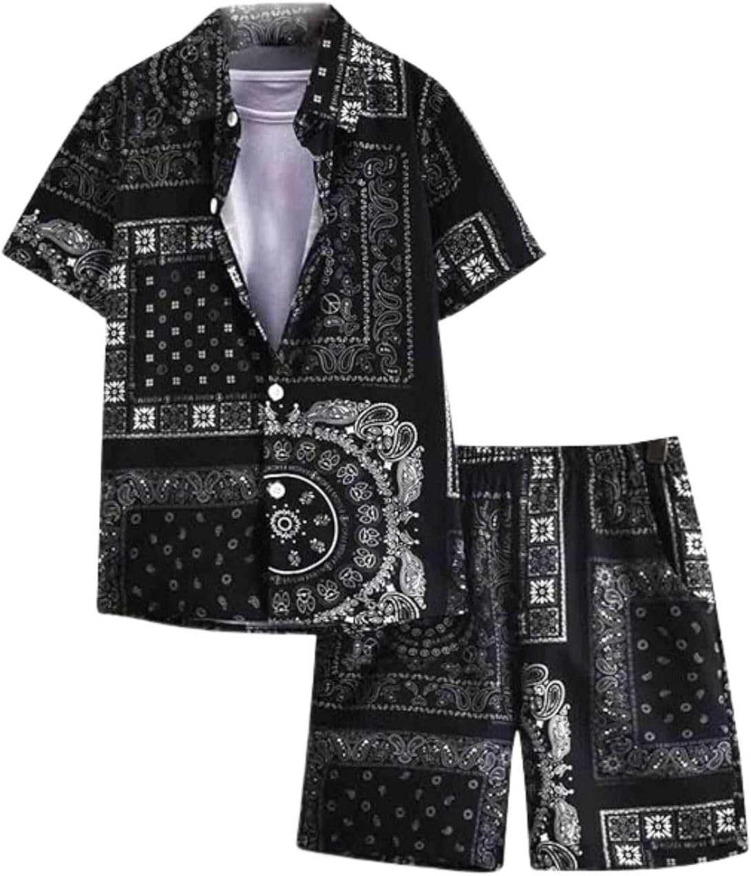 OM SAI LATEST CREATION Co Ord Set for Men | Night Suit | T-Shirt and Shorts Set for Man | Night Dress | Pyjama Set | Summer Wear | Lounge wear | Beach Outfit