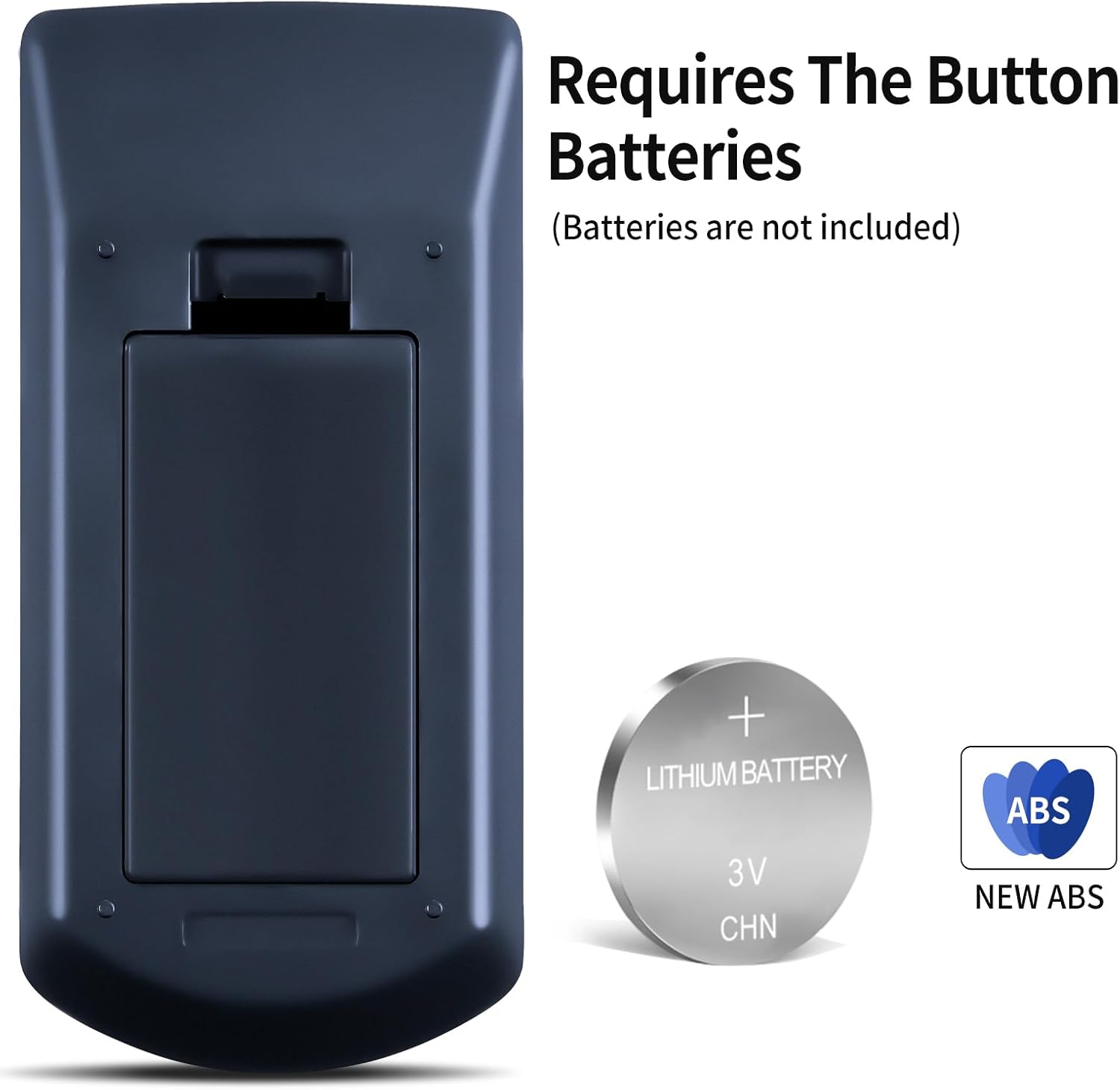 Back of the remote control showing the battery compartment