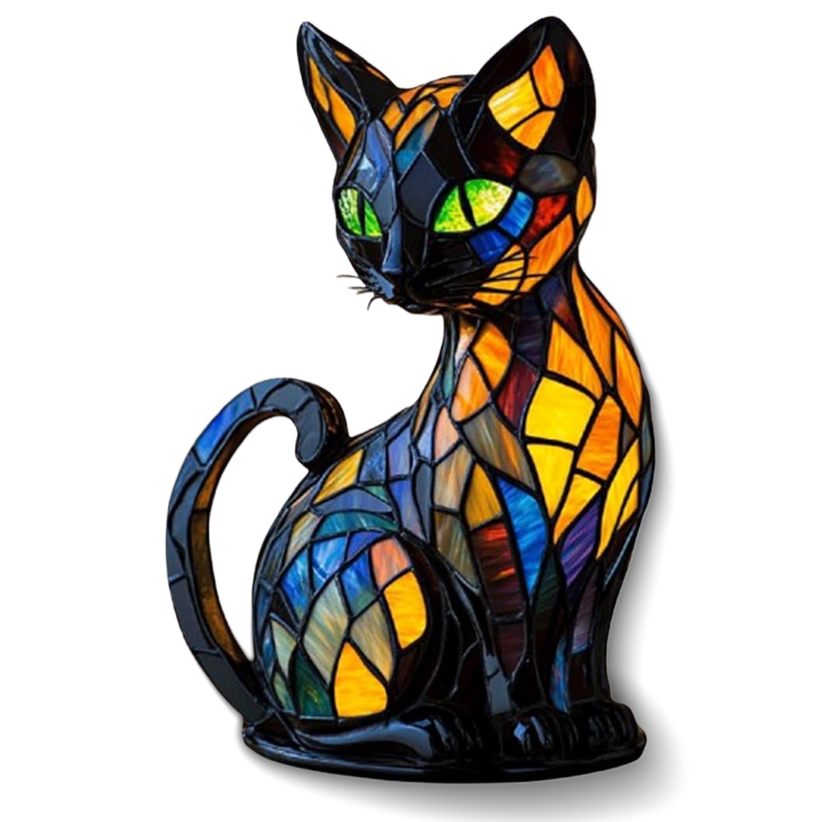 Amazon.co.jp : 猫ランプ、猫ランプステンドグラス、3Dかわいいペット