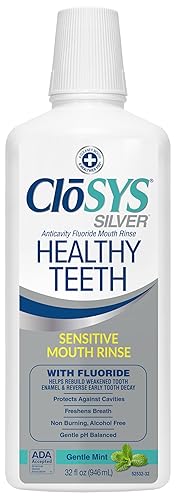 CloSYS Healthy Teeth Enjuague bucal bucal - 32 onzas líquidas