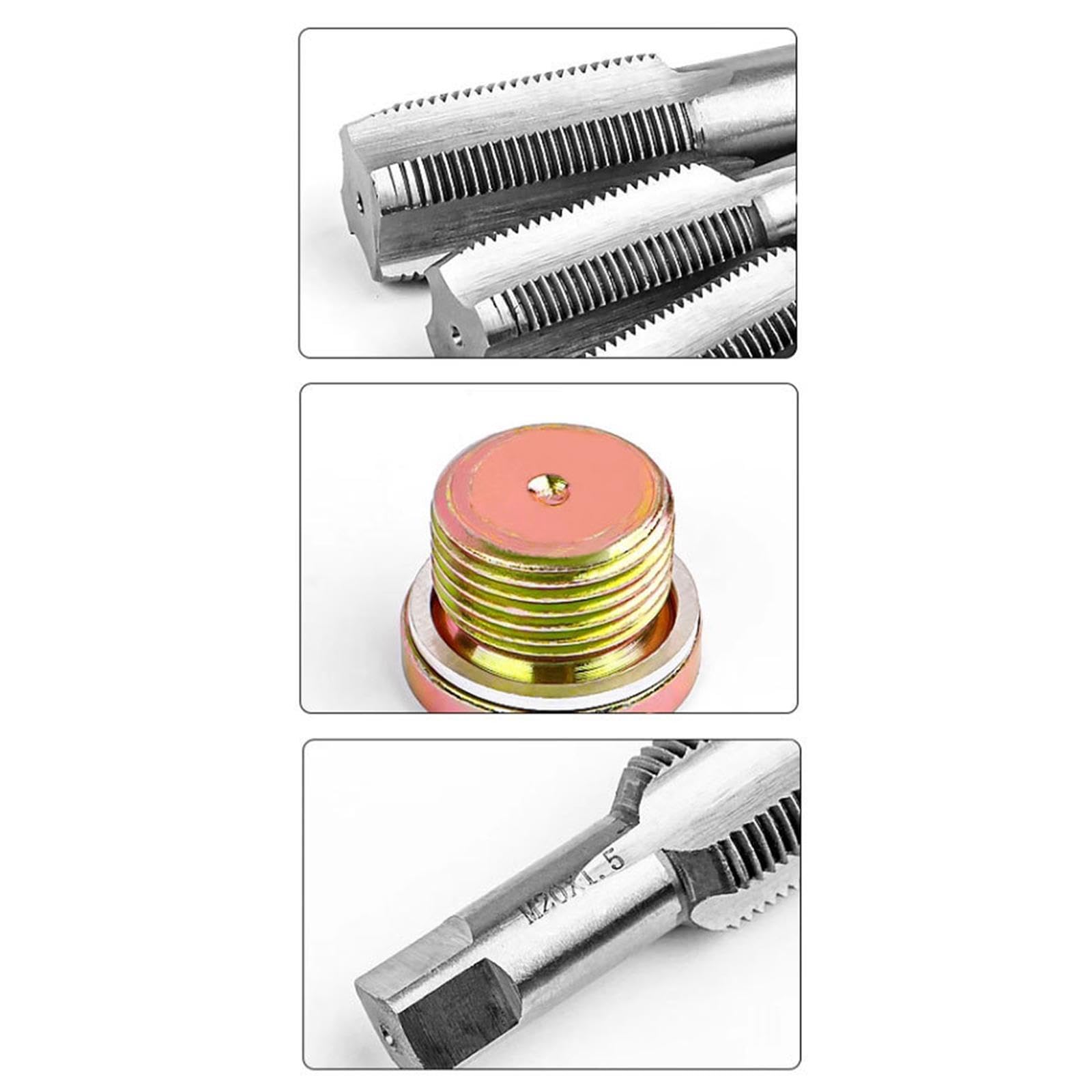 VUIUYOIES Set di 114 Utensili per Tappi di Scarico, Kit di Riparazione efficiente per Riparare Le filettature della Coppa dell'olio. Il Kit di Riparazione delle
