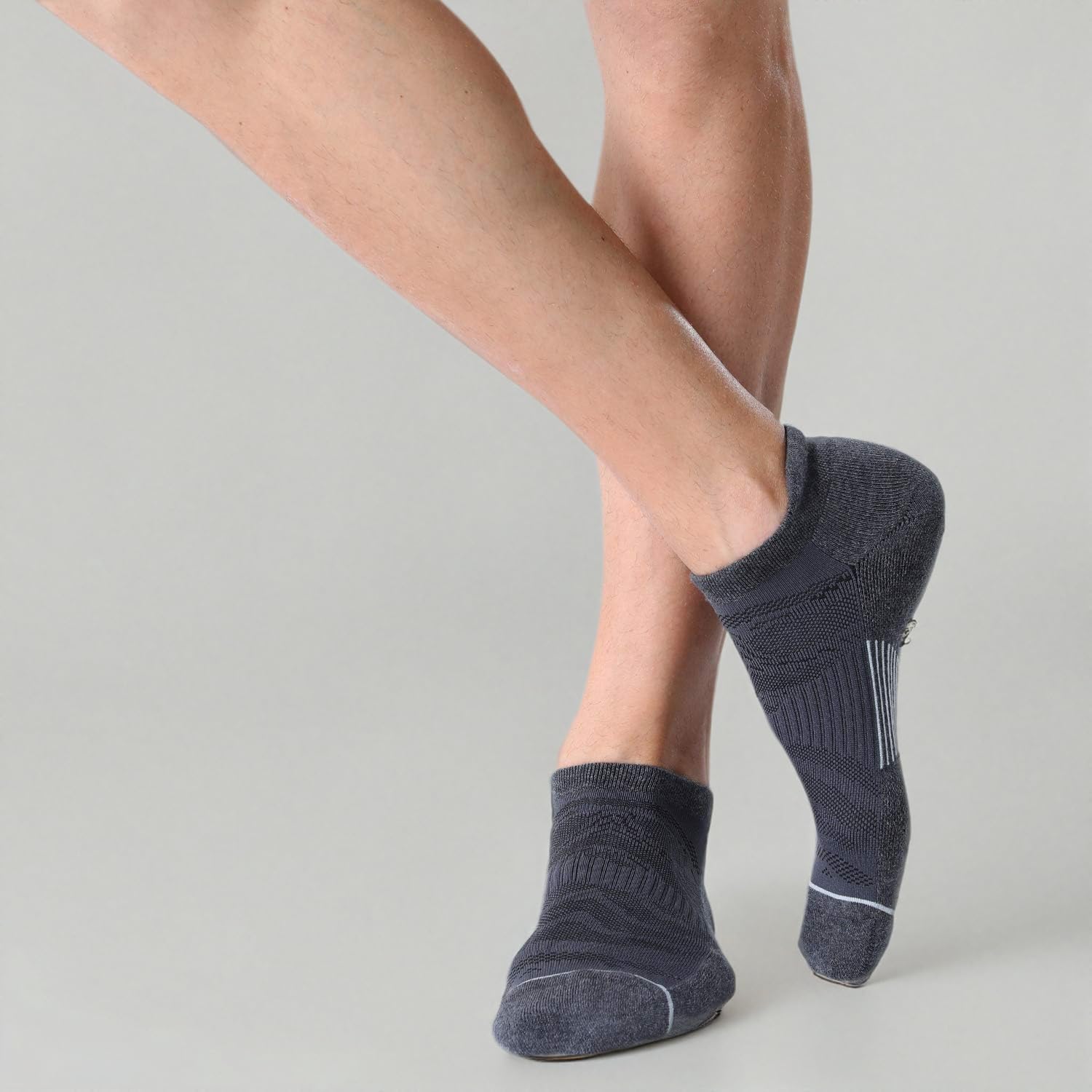 FITRELL 6 Pack Men's Ankle Running Socks Low Cut Cushioned Athletic Sports Socks 7-9/9-12/12-15 - Image 10