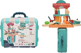 مجموعة ألعاب مطبخ من باج - مجموعة ألعاب مطبخ صغيرة ومحمولة للأطفال - تتضمن طعام وأدوات طبخ واكسسوارات - مثالية للعب التظاهري ومتعة الطبخ الخيالي - متعددة الألوان