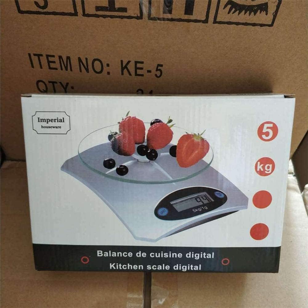 para Cocina y joyería Básculas Digitales Básculas de Cocina para Alimentos Balanzas Digitales para Alimentos Básculas electrónicas Led Bandeja de Vidrio Templado