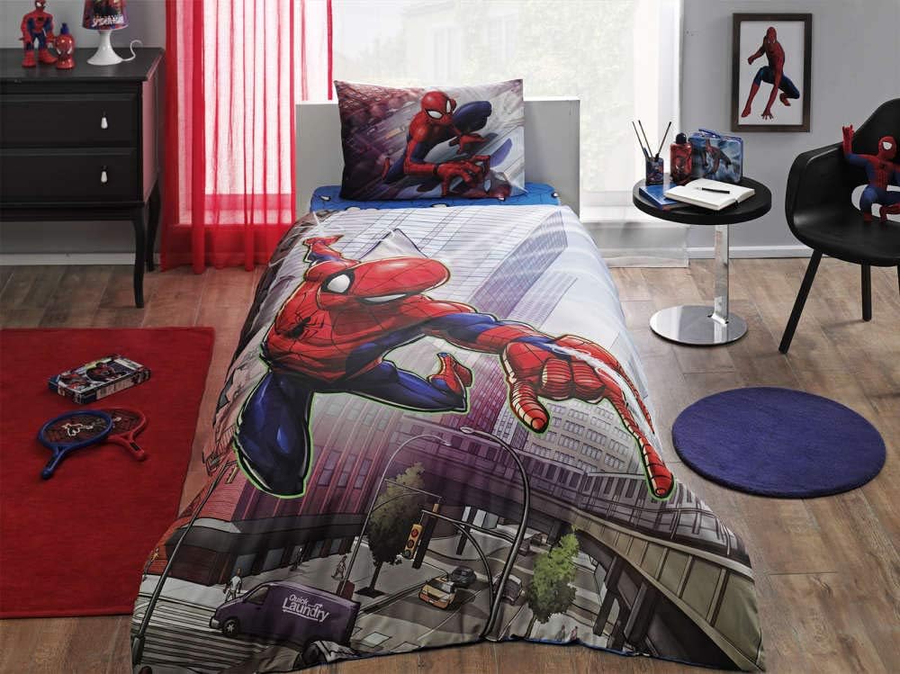 spiderman single bedding set