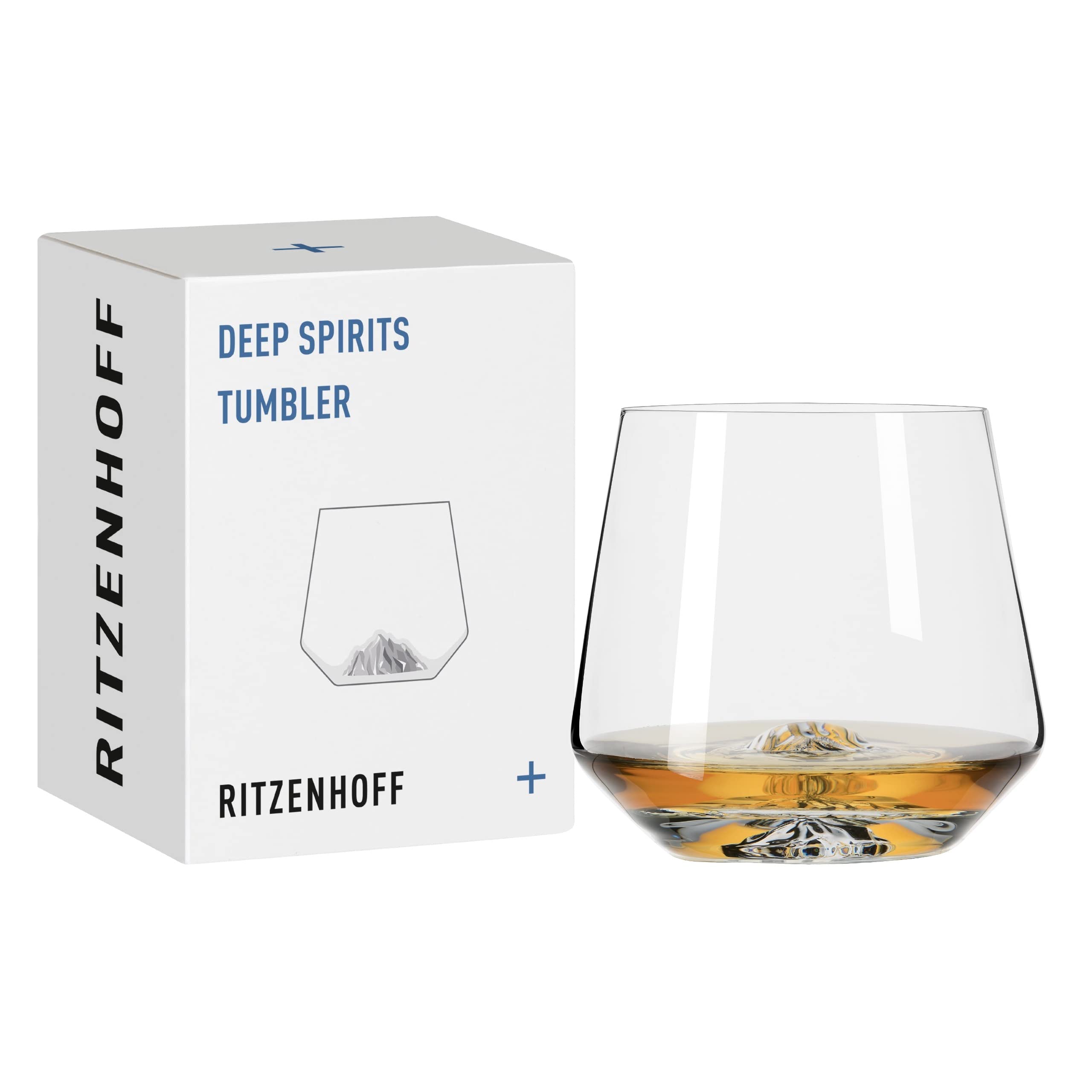 Ritzenhoff 3841001 Tumbler Glass 400 ml - Deep Spirits No. 1 Berg - with Relief in Crystal Base - Made in Germany