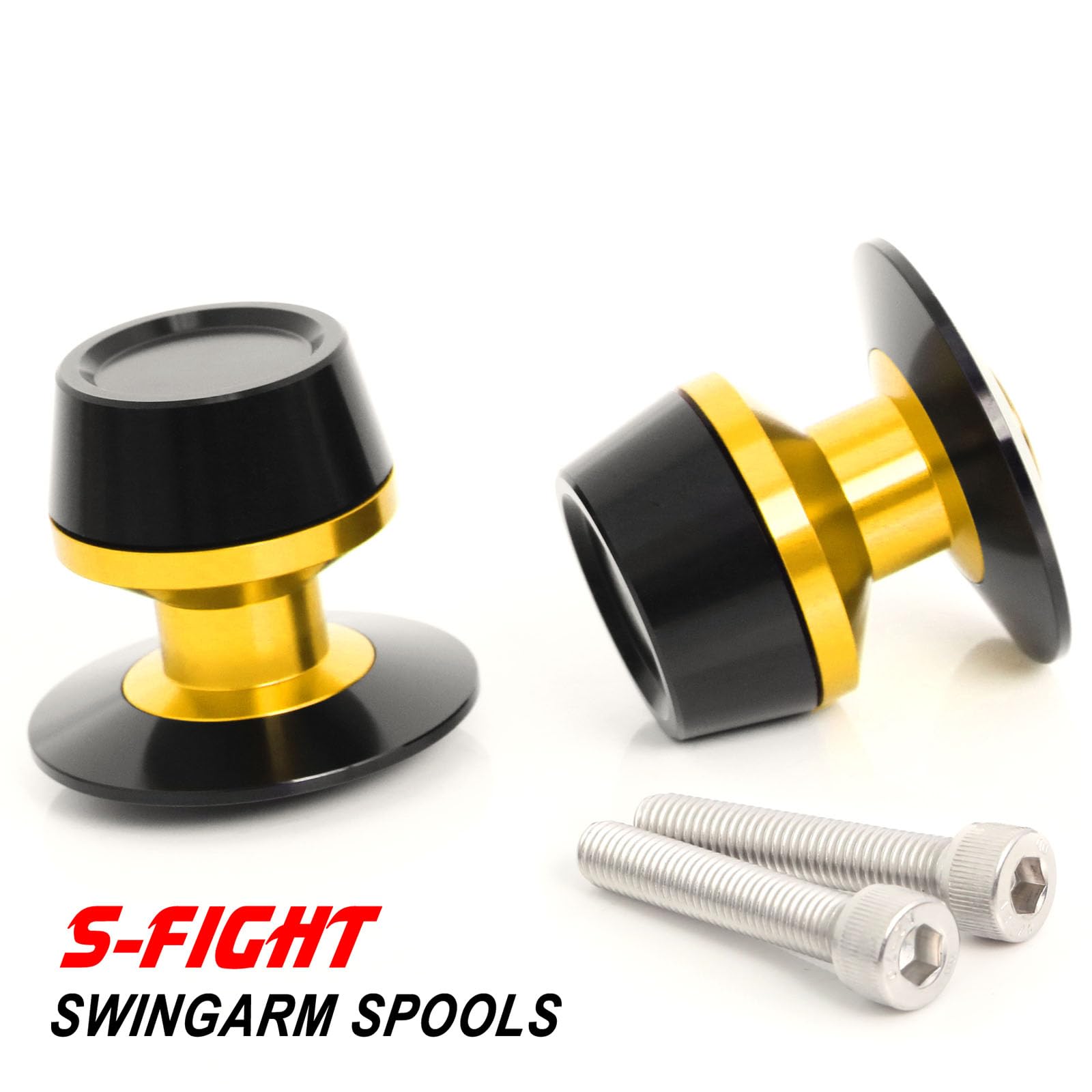 Amazon.com: MC MOTOPARTS S-FIGHT Gold 10MM Swingarm Spools
