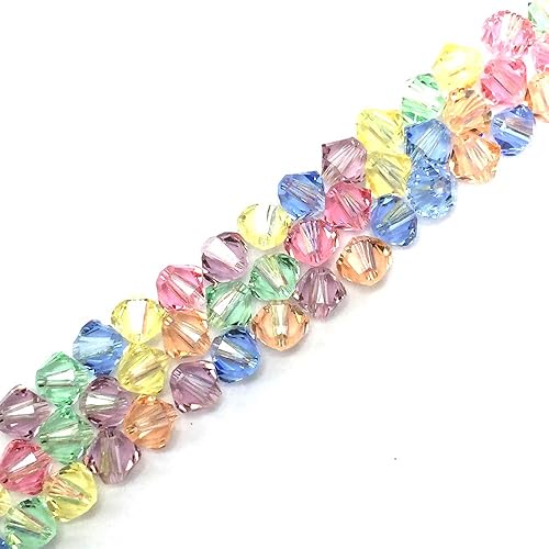 50 piezas Swarovski 5328 0.157 in Crystal Xilion Bicone Beads Rhinestone DIY Joyería Marking Baby Colors Mix de Mychobos (cristal al por mayor)
