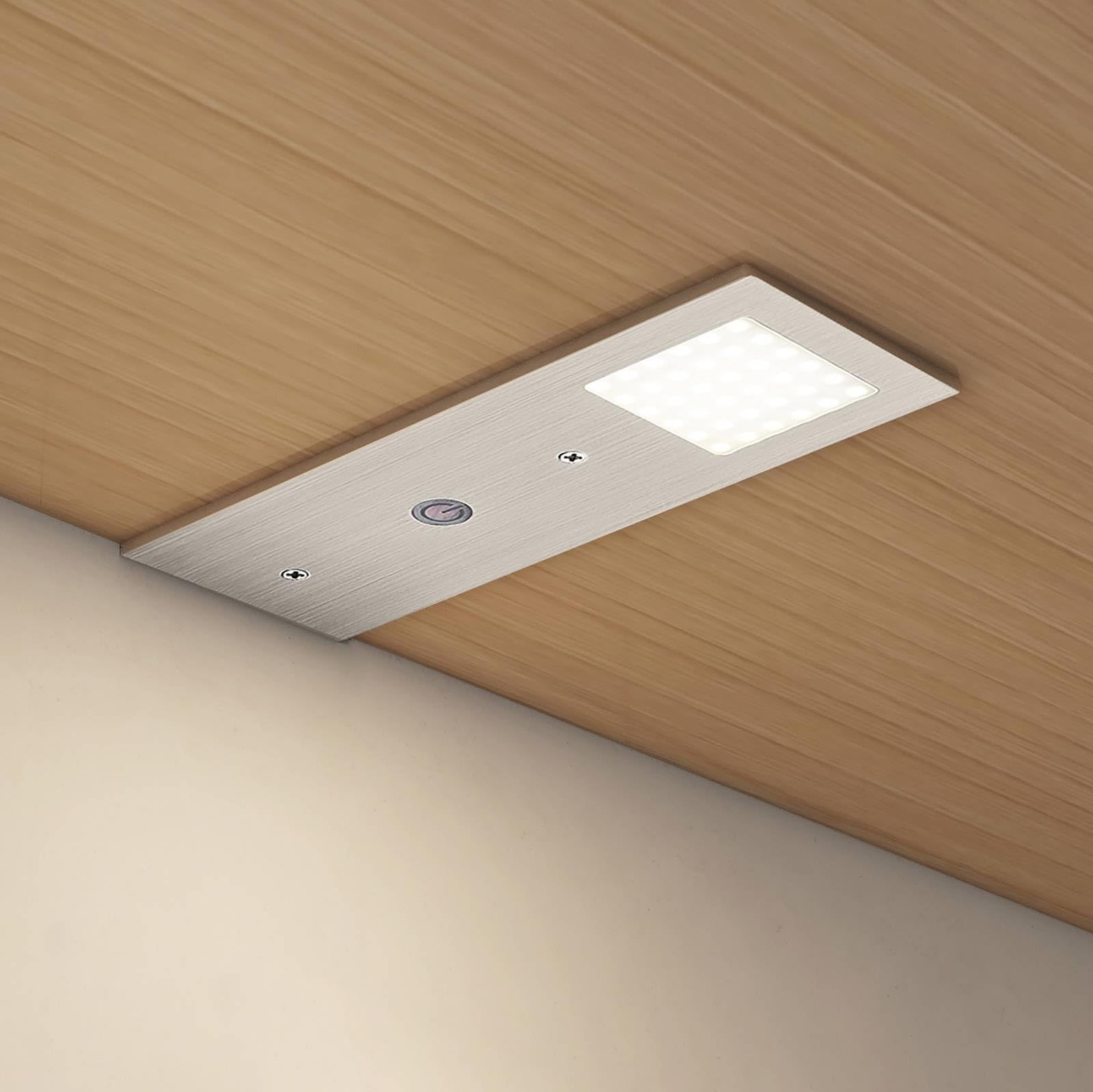 Arcchio 3er Set LED Unterschrankleuchten Nortra dimmbar (Modern) in Alu aus Aluminium (3 flammig,) - Unterbauleuchten Wohnzimmerleuchte