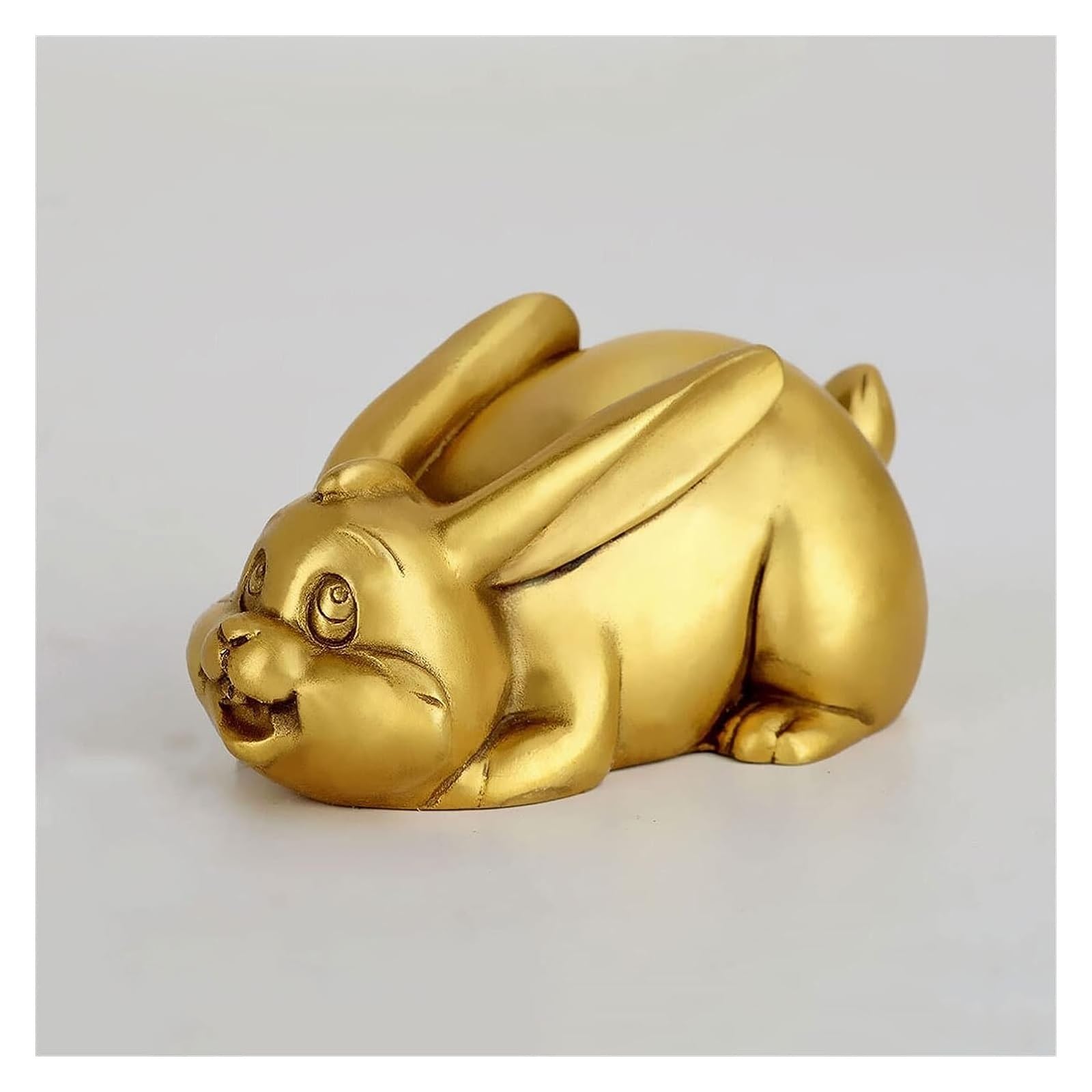Statue de lapin en laiton décoration bureau RLKHXBS Small
