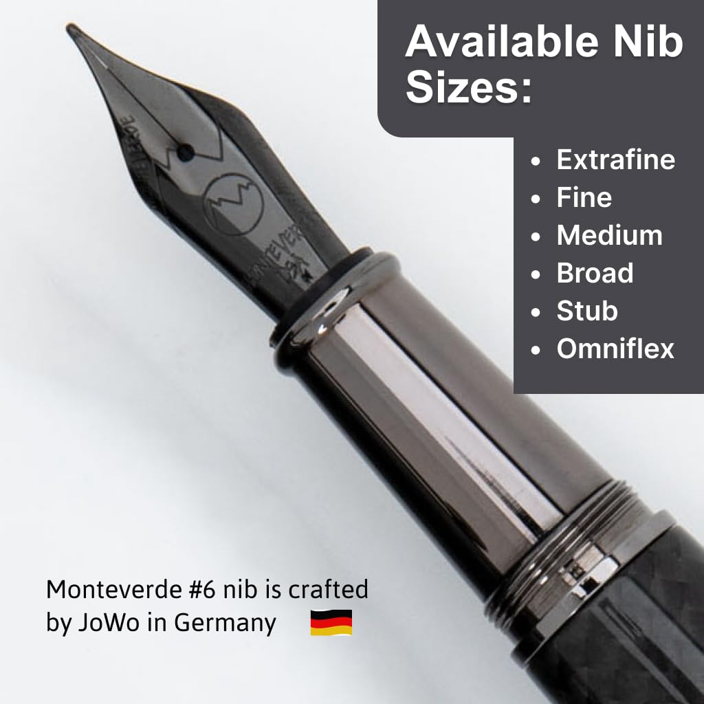 Amazon | Monteverde スーパーメガカーボンファイバーガンメタルトリム