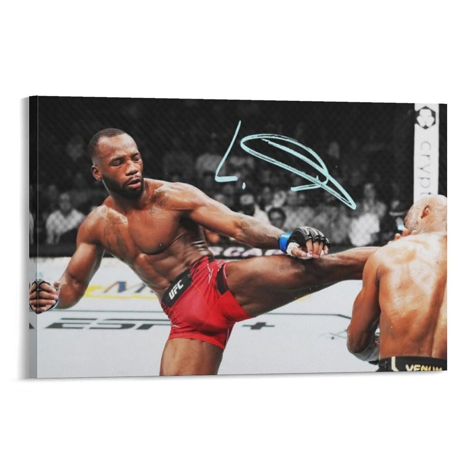 ASUIU Leon Edwards Canvas Poster Artworks Canvas Poster Wall Art Prints Home Modern Decor 24x36inch(60x90cm)