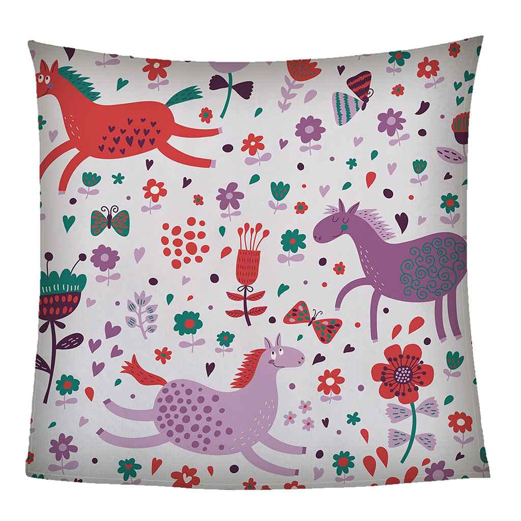 Couverture flanelle motif cheval idée cadeau pour toutes saisons
