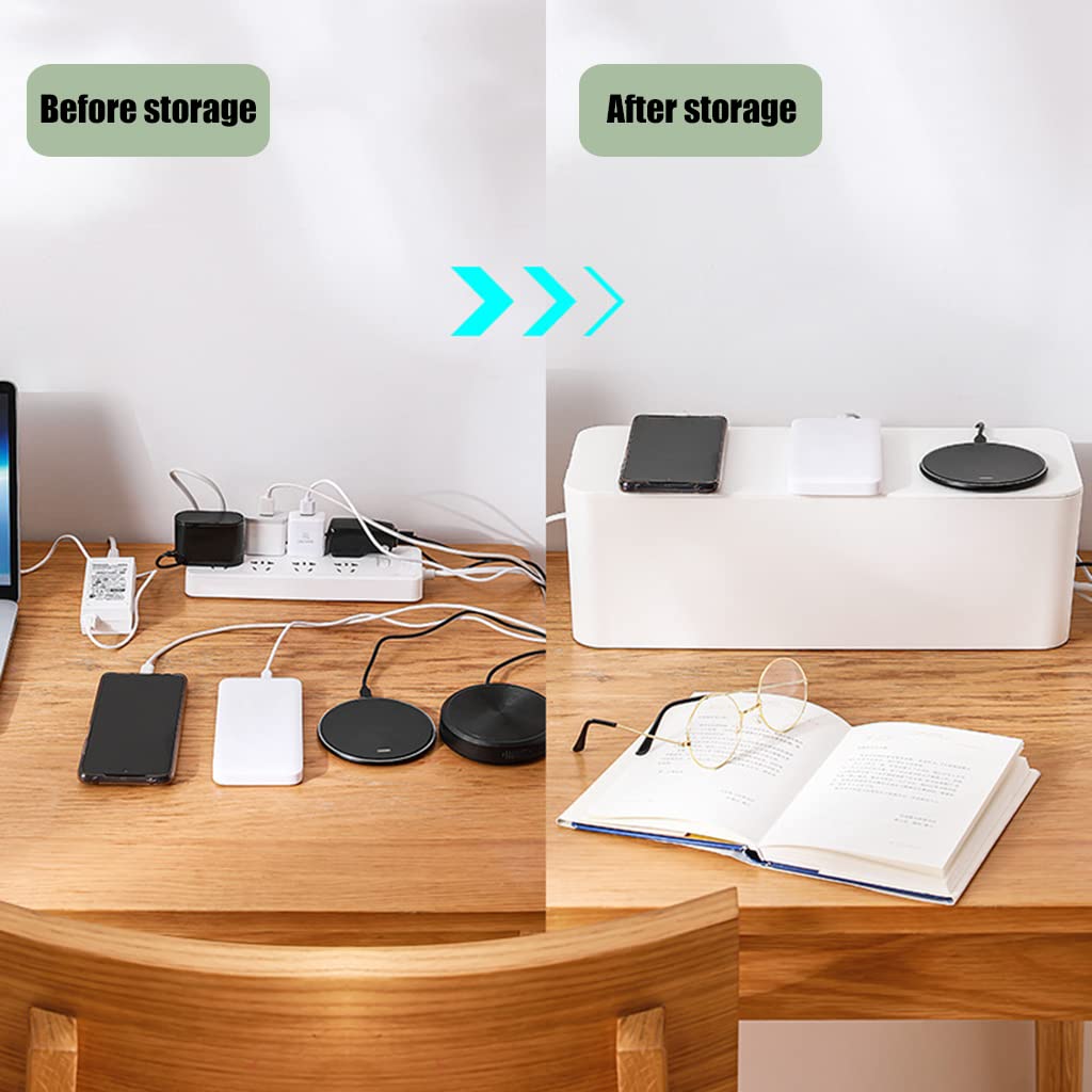 Praktische Kabelbox für Zuhause, Schlafsaal, Büro, Kabelschutz für Hülle, Anti-Verdrehung, Stromkabel, Aufbewahrung, Organizer
