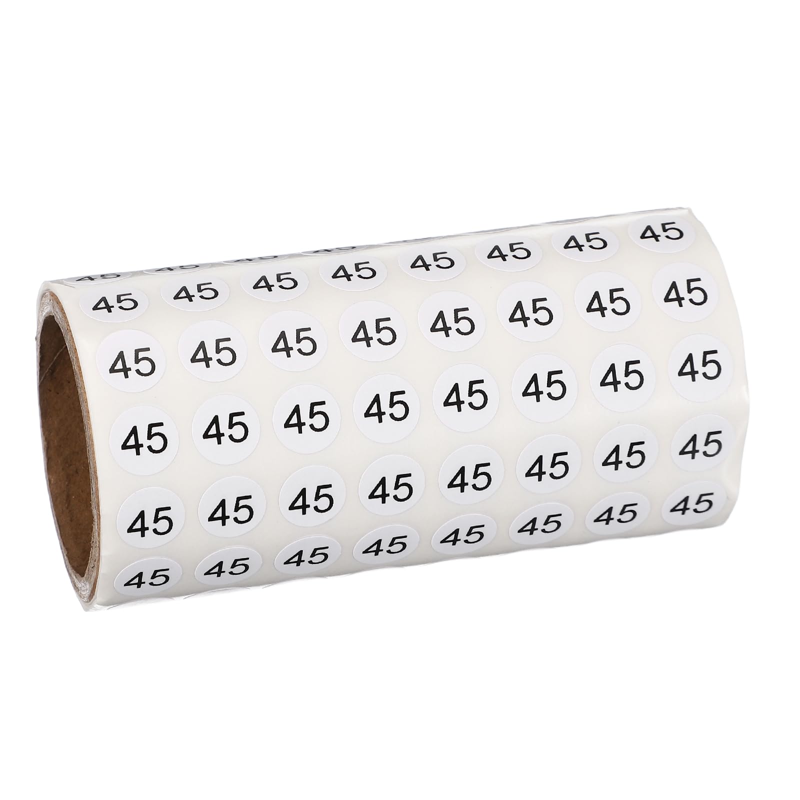 PATIKIL 1000pcs 0.4" Number Stickers, Mini Number 45 Sticker Numbers Labels Round Small Vinyl Self Adhesive Label Circle Decals 1 Roll Dots for Photo Album Poster Organize Inventory, Black