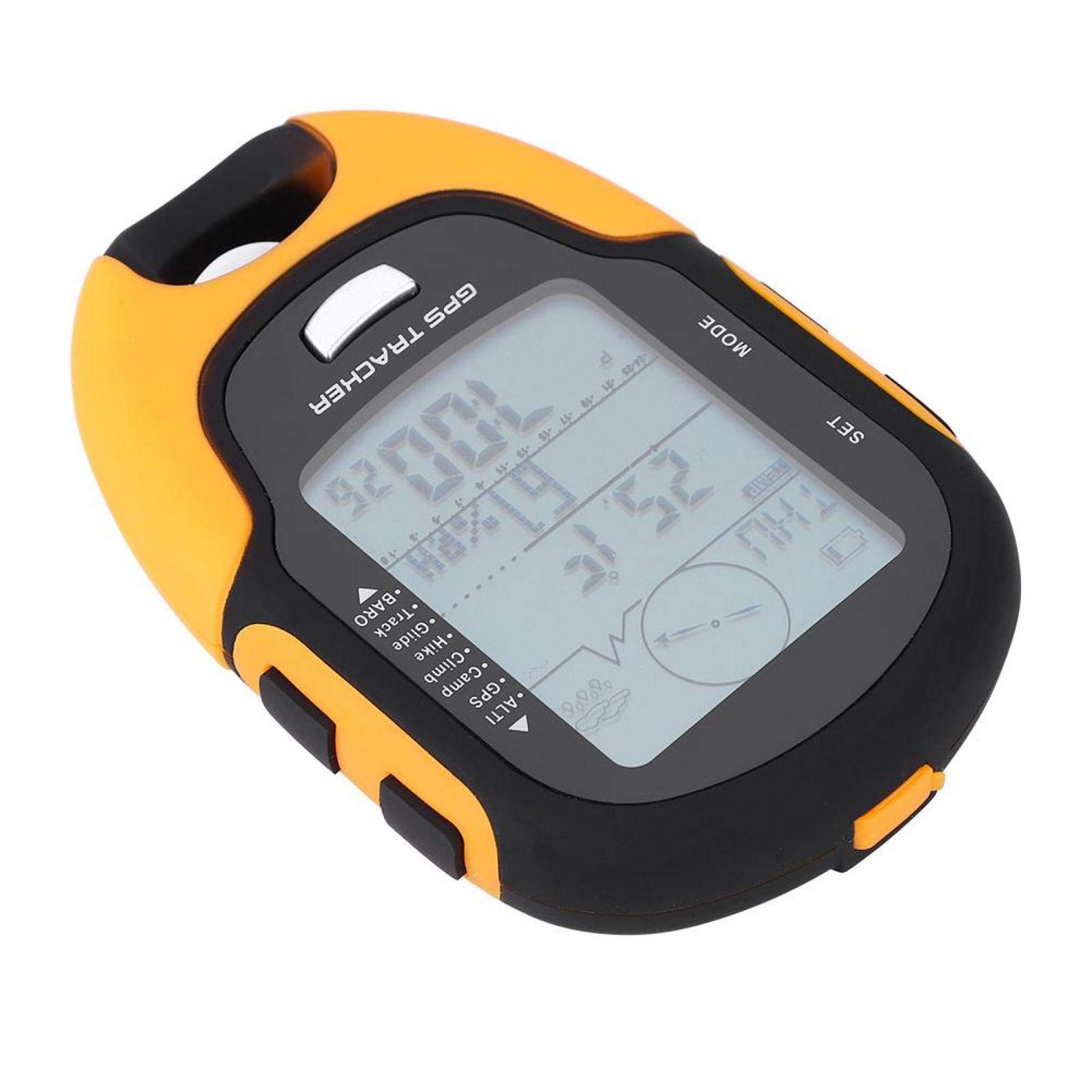 Keenso Barometro Multifunzione, Ricevitore di Navigazione GPS Barometro altimetro Digitale Ricaricabile USB Portatile per Pesca Arrampicata all'aperto