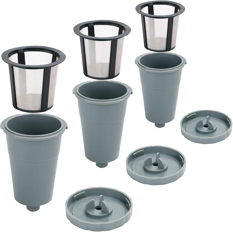 3 Pack Reusable Coffee Pods, Reusable Coffee Filters Fit for 1.0 Brewers, K-Classic, K-Mini, Universal Fit B30 B40 B50 B60 B70 Series