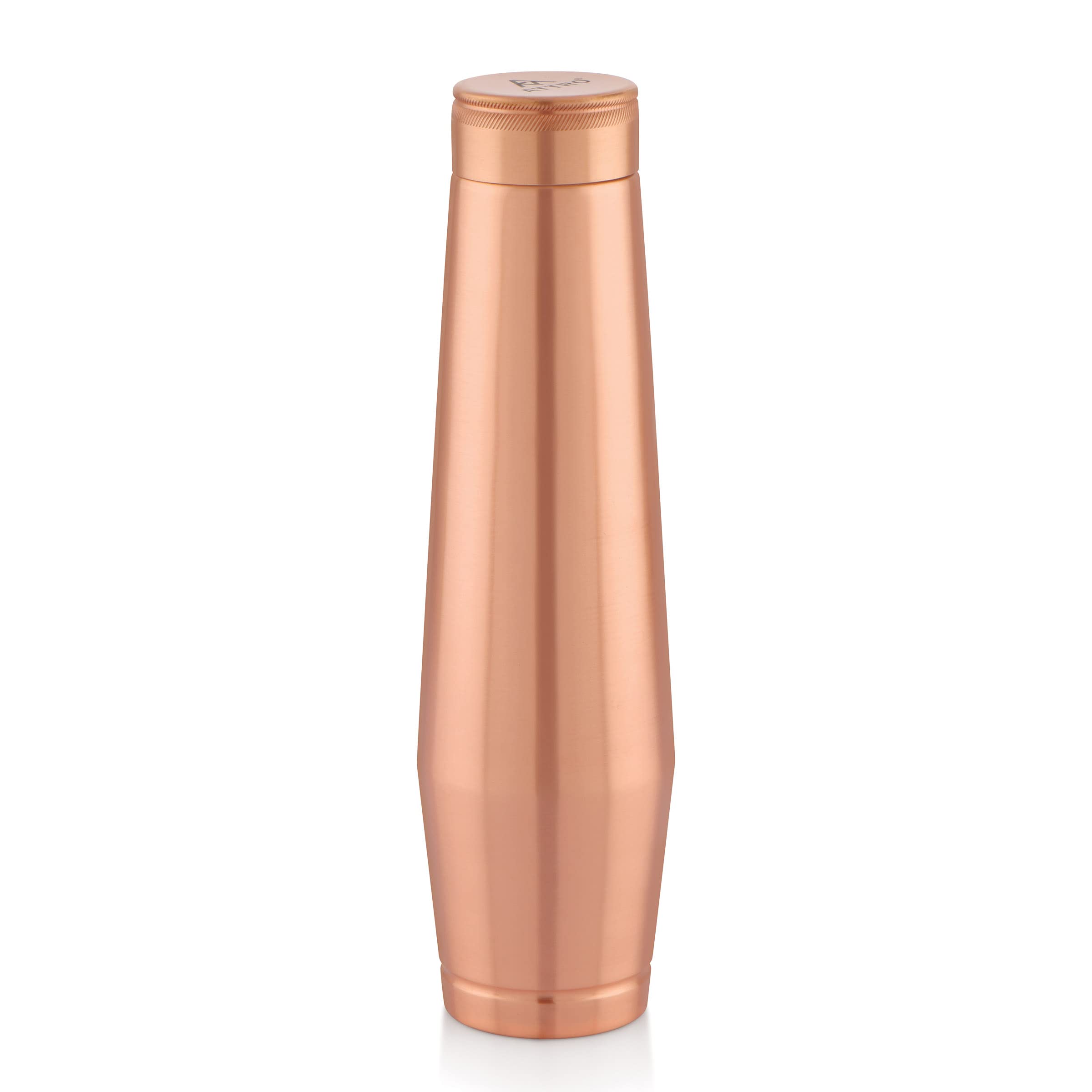 Attro Orra 1000ml Matte Finsh Joint-less Copper Water Bottle Leak Proof for Yoga, Gym, Home, Office & Travelling