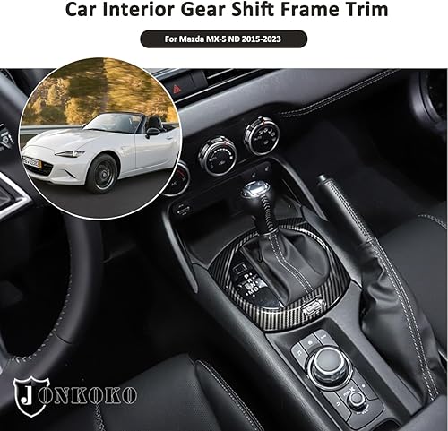 Miniatura 4 de Adhesivo para marco de cambio de marcha interior de automóvil para Mazda MX-5 ND 2015-2023 Cubierta de panel de consola central, accesorios