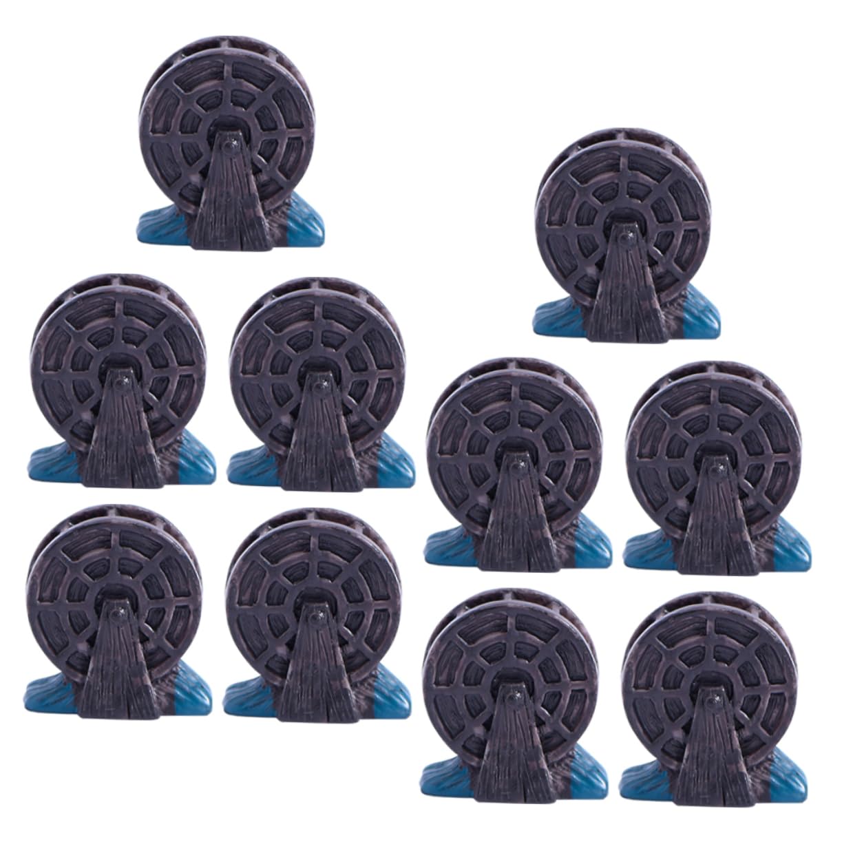Hemobllo 50pezzi Mini Water Wheel Model for Garden Decor Portable Artificial Rockery Wheel for Fish Tank and Aquarium Landscape Accessory
