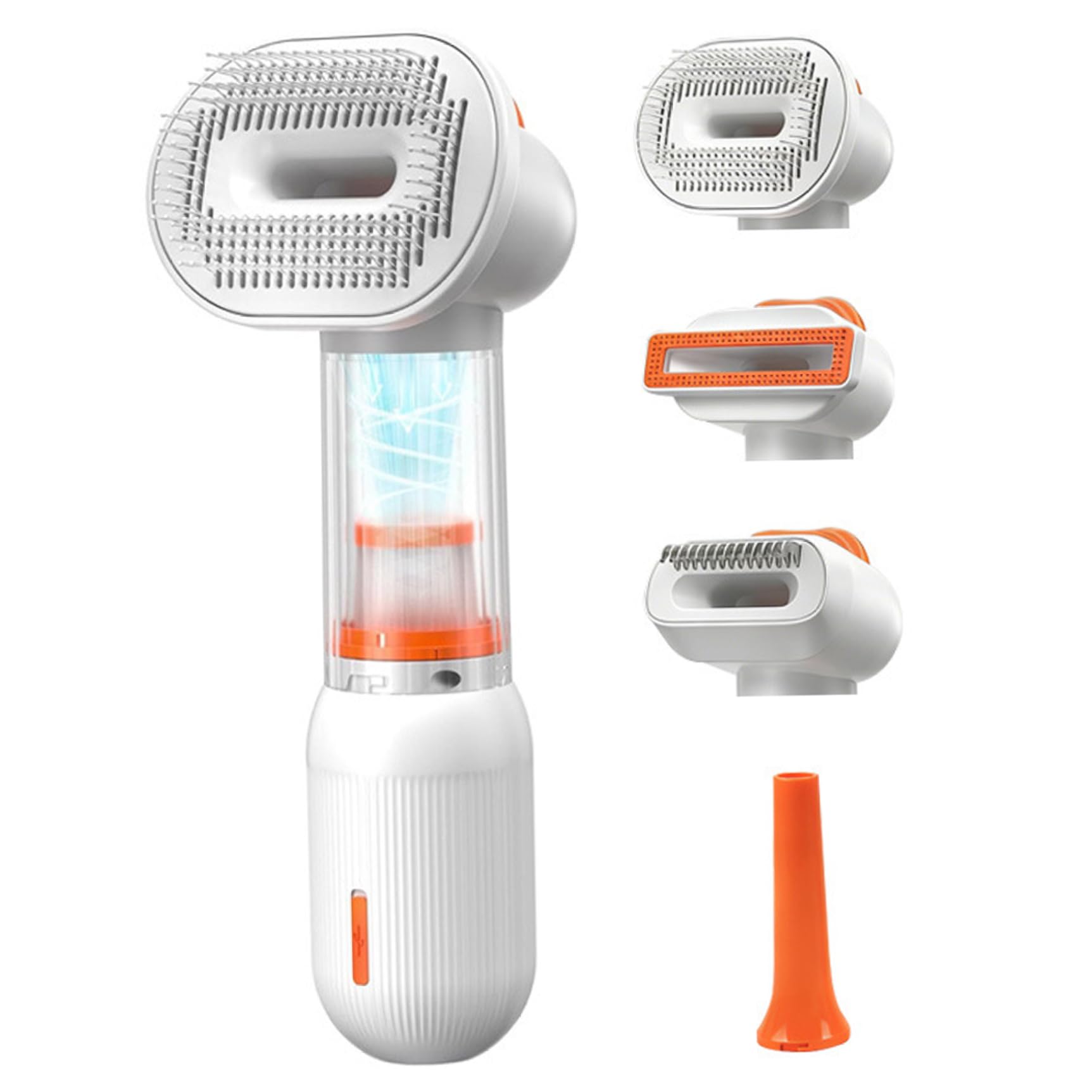 Takingup Spazzola aspirapolvere per cani 4 in 1 Aspirapolvere per toelettatura animali senza fili Strumento autopulente per eliminare i di cani e gatti Pelo corto medio, Toelettatura animali per