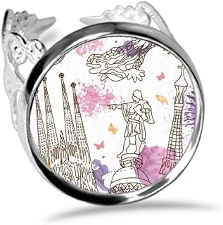 Barcelona Cathedral Soccer Statue Spain Ring Adjustable Love Wedding Engagement