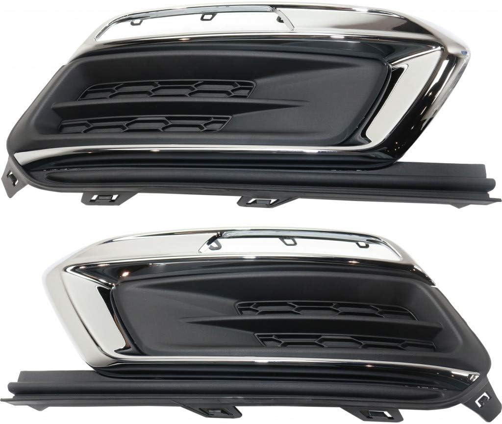 KarParts360 For 2015 2016 Chevy Cruze Fog Light Bezel/Cover Driver and Passenger Side Pair Replaces GM1038184 GM1039184