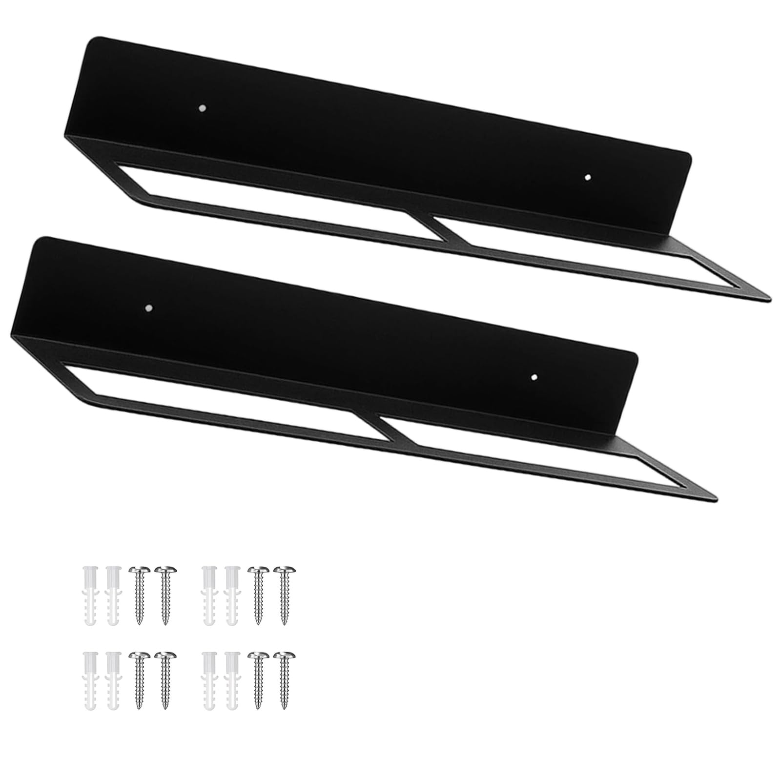 Buxuaaaa Of 2 Club Shelves for Wall Mounting Compact Tool Storage Planner Easy Installation Permanent Iron Construction Four Thousand Garage Workshop Hand Tool