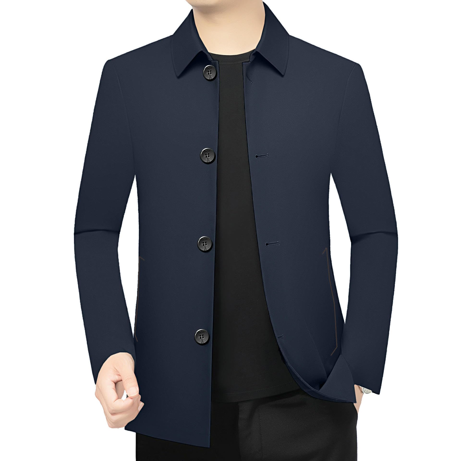 Męska kurtka na wiosnę jesień Revers Business Casual