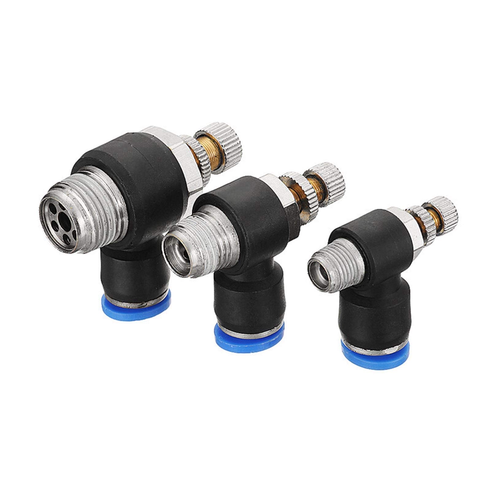 5pcs Série pneumatique Connecteur SL 8-01 8-02 8-03mm réglable Joint Papillon Rotation à 360 degrés,Matériau Durable(8 03)