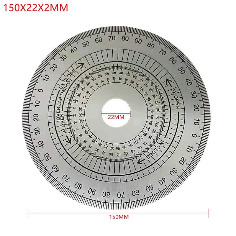 150X22MM 150X60MM Dial Scale Identification Dial Degree Graduated Circle Disk for Machine Tool Measurement Tools (150X22X2MM)
